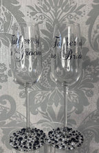 Personalised Crystal Champagne Flutes
