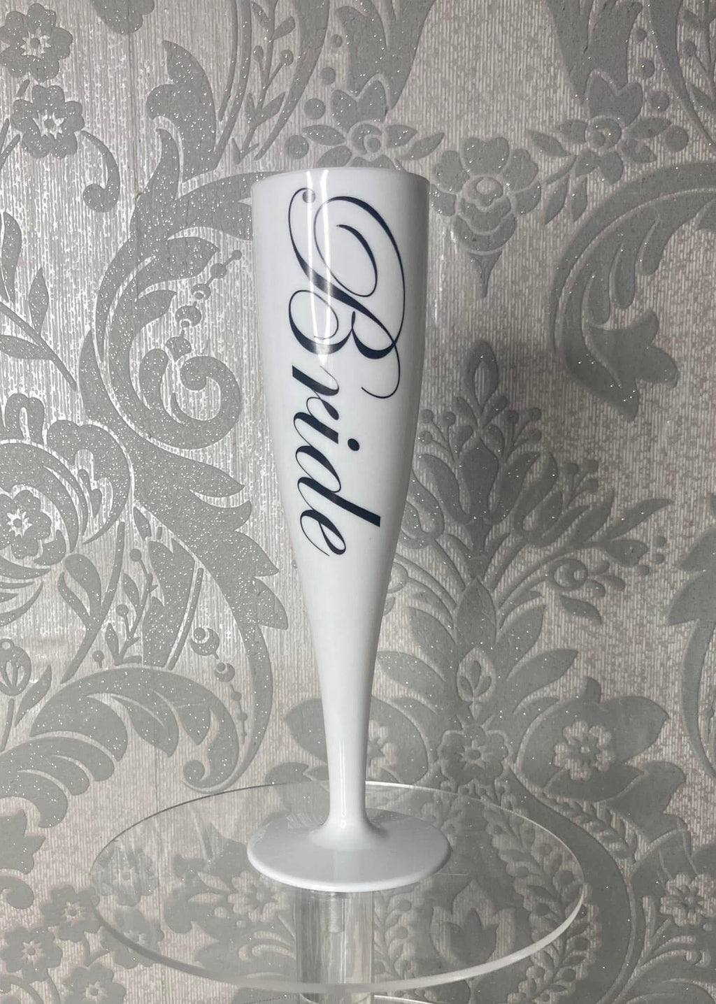 Personalised Plastic Champagne Flutes