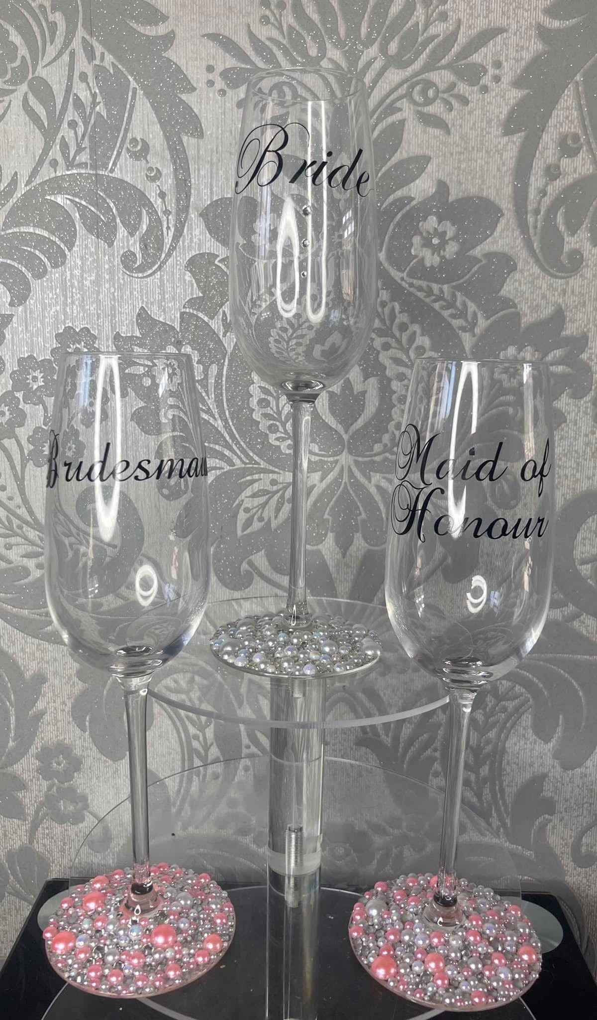Personalised Crystal Champagne Flutes