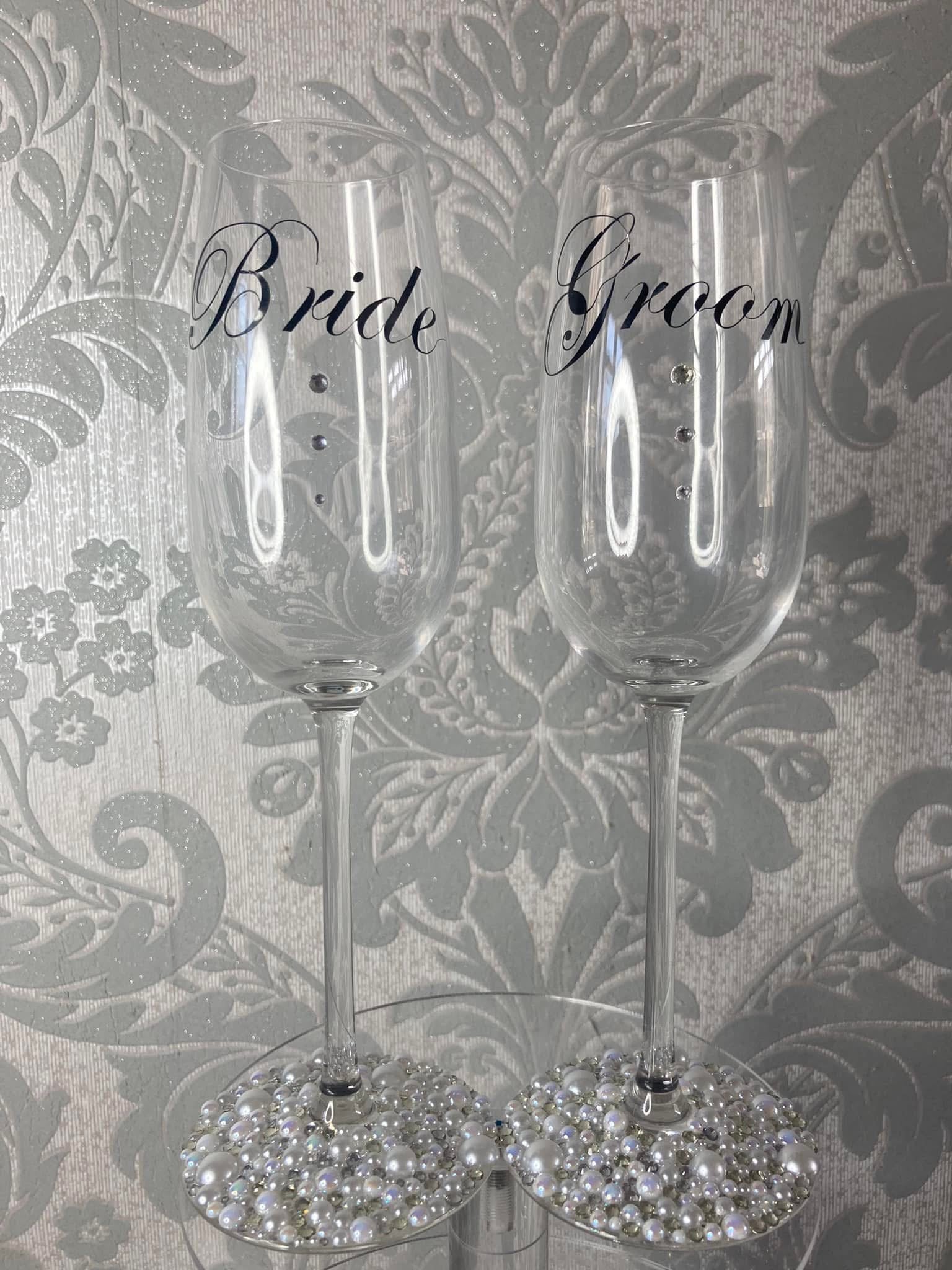 Personalised Crystal Champagne Flutes