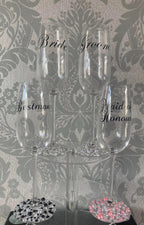 Personalised Crystal Champagne Flutes
