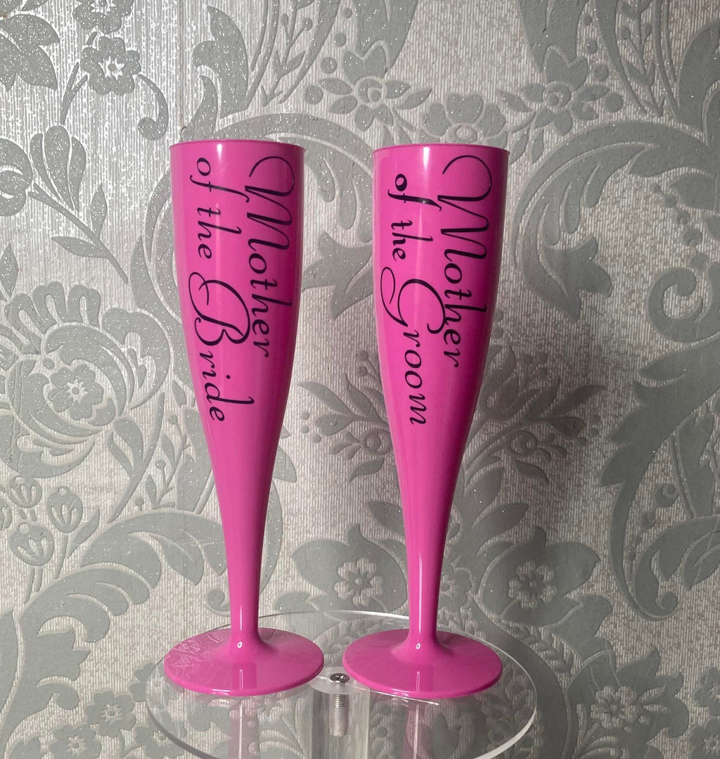 Personalised Plastic Champagne Flutes